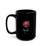 Elegant Rose Tattoo Black Mug - 11oz & 15oz