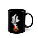 Smoking Guitar Black Mug - 11oz & 15oz