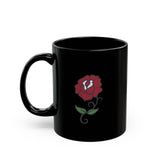 Elegant Rose Tattoo Black Mug - 11oz & 15oz