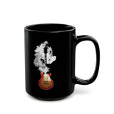 Smoking Guitar Black Mug - 11oz & 15oz