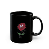 Elegant Rose Tattoo Black Mug - 11oz & 15oz
