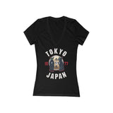 Tom & Jerry Women's Jersey Short Sleeve Deep V-Neck Tee
