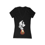 Smoking Guitar - Women's V-Neck Tee