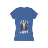 Tom and Jerry Women's Jersey Short Sleeve Deep V-Neck Tee