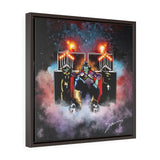 Demon Destroyer - Square Framed Premium Gallery Wrap Canvas