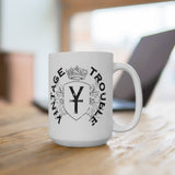 Vintage Trouble Stand - White Mug