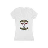 Sam The Serpent Women's Jersey Short Sleeve Deep V-Neck Tee