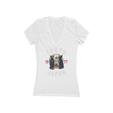 Tom and Jerry Women's Jersey Short Sleeve Deep V-Neck Tee