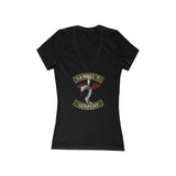 Sam The Serpent Women's Jersey Short Sleeve Deep V-Neck Tee