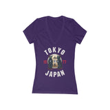 Tom & Jerry Women's Jersey Short Sleeve Deep V-Neck Tee