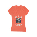 Tom and Jerry Women's Jersey Short Sleeve Deep V-Neck Tee