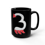 Lucky 3 Cats Black Mug 15oz
