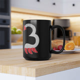Lucky 3 Cats Black Mug 15oz