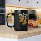Lucky 3 Cats Black Mug 15oz