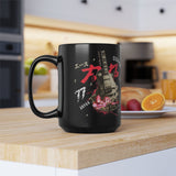 Osaka 77 Neon Guitar Black Mug 15oz