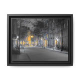 Street Night 24 x 18 Matte Canvas, Framed (Multi-color)