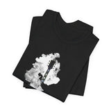 Smoking Guitar Vintage Rock Men's Classic Tee, view 3
