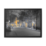 Street Night 24 x 18 Matte Canvas, Framed (Multi-color)