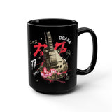 Osaka 77 Neon Guitar Black Mug 15oz