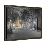 Street Night 24 x 18 Matte Canvas, Framed (Multi-color)