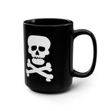 Demon Skull Black Mug, front view