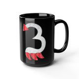 Lucky 3 Cats Black Mug 15oz