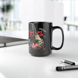 Osaka 77 Neon Guitar Black Mug 15oz