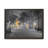 Street Night 24 x 18 Matte Canvas, Framed (Multi-color)