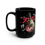 Osaka 77 Neon Guitar Black Mug 15oz