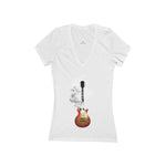 Smoking Guitar - Women's V-Neck Tee