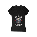 Tom and Jerry Women's Jersey Short Sleeve Deep V-Neck Tee