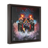 Demon Destroyer - Square Framed Premium Gallery Wrap Canvas