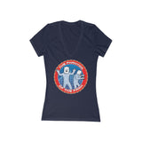 Phantom Wolfmen Women's Jersey Short Sleeve Deep V-Neck Tee
