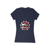 Wicked Lester Women's Jersey Short Sleeve Deep V-Neck Tee