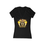 Love Gun Riser Women's Jersey Short Sleeve Deep V-Neck Tee