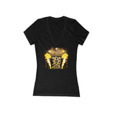 Love Gun Riser Women's Jersey Short Sleeve Deep V-Neck Tee