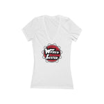 Wicked Lester Women's Jersey Short Sleeve Deep V-Neck Tee