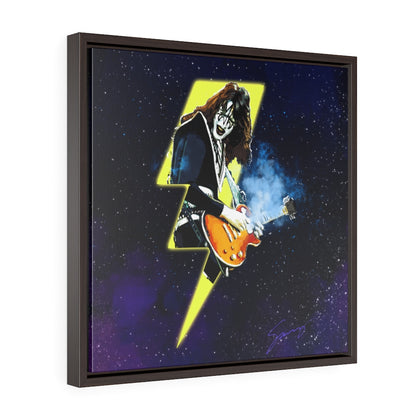 Shock Me Spaceman framed fine art canvas, front