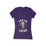 Tom and Jerry Women's Jersey Short Sleeve Deep V-Neck Tee