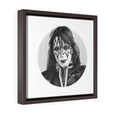 Ace Frehley Portrait - Square Framed Premium Gallery Wrap Canvas