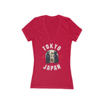 Tom and Jerry Women's Jersey Short Sleeve Deep V-Neck Tee
