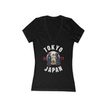 Tom and Jerry Women's Jersey Short Sleeve Deep V-Neck Tee