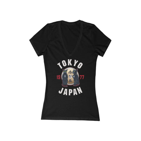 Tom and Jerry Women's Jersey Short Sleeve Deep V-Neck Tee