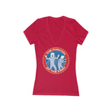 Phantom Wolfmen Women's Jersey Short Sleeve Deep V-Neck Tee