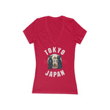 Tom & Jerry Women's Jersey Short Sleeve Deep V-Neck Tee